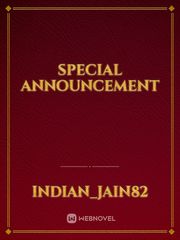 Special announcement Series Novel