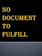 No Document To Fulfil Book