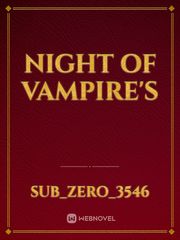 Night Of Vampire's Original Vampire Novel