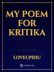 My poem for Kritika