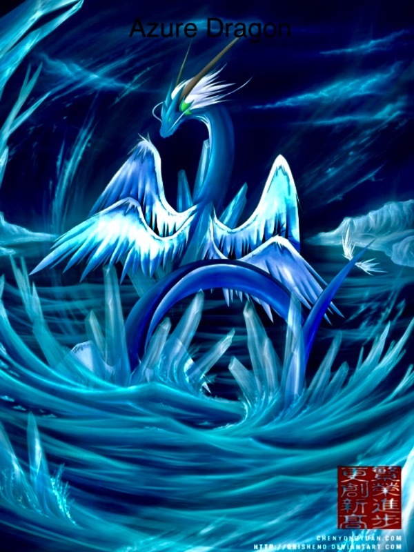 blue eyes azure dragon