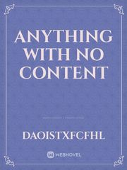 Anything With No Content Book