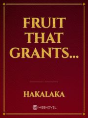 Fruit that grants... Marine Novel
