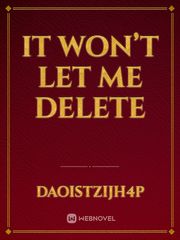 It won’t let me delete Book
