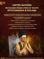 United Nations recognizes Hindu persecution on Nithyananda Swami Book