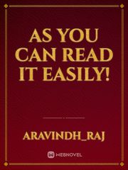 As you can read it easily! Book